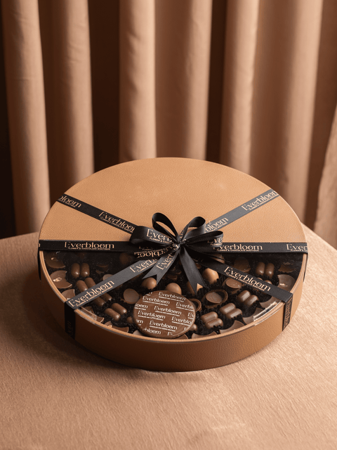 Oval & circle lether tray