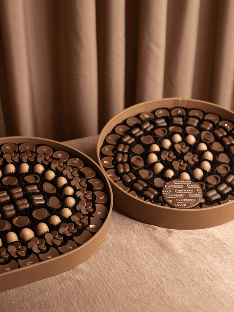 Oval & circle lether tray
